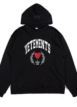 Худі унісекс vetements чорне 5
