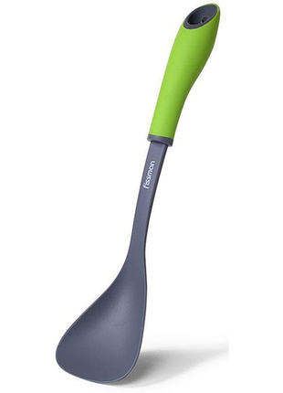 Ku ложка кухарська fissman universal fit нейлонова 33см із силіконовою ручкою для приготування кухонна uni2l_k