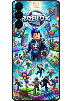Чехол силиконовый бампер для samsung a27 с рисунком роблокс roblox