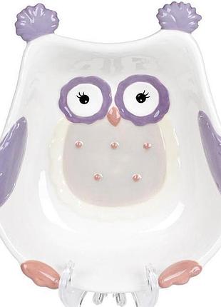 Ku набір 4 піали universal fit owl family 400мл керамічні для сервіровки столові посуди сови uni2l_k