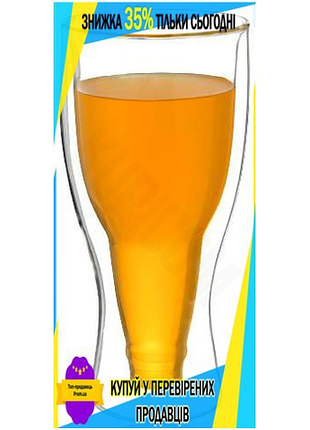 Ku стакан beer bottle universal fit 350мл lorenza стеклянная термокружка для холодных и горячих напитк uni2l_k