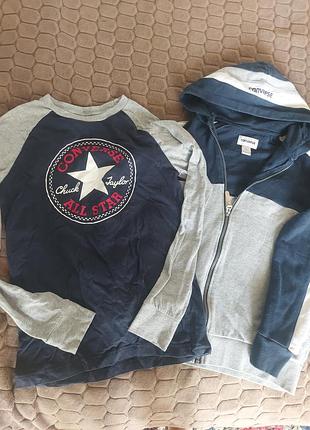 Кофти для підлітків converse сірі з синім