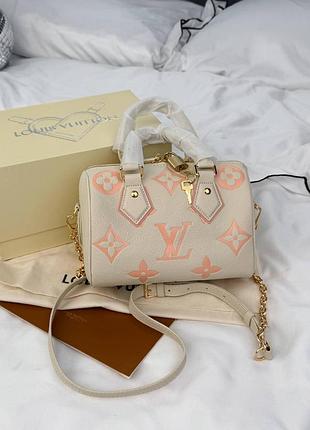 💎new💎брендовая женская сумка♥️♥️♥️с логотипом,speedy bandouliere 20 ivory