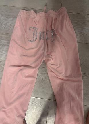 Спортивні штани жіночі juicy couture рожеві велюрові