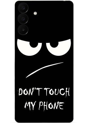 Чехол силиконовый бампер для samsung a27 с рисунком глаза dont touch my phone