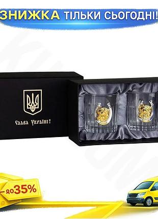 Ku набор хрустальных бокалов universal fit для виски boss crystal 2 штуки 360 мл с серебряным и золоты uni2l_k