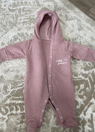 Комбінезон для дівчаток little princess рожевий бавовна