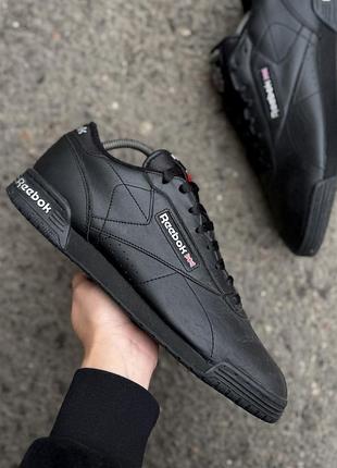 Кроссовки reebok оригинал 43 размер кожаные черные classic