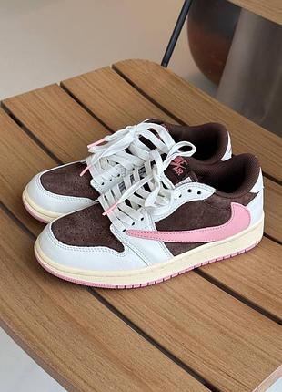 Air jordan 1 low x travis scott mocha brown