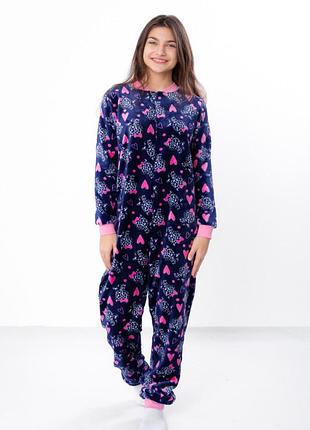 Пижама зимняя, кигуруми для девочки, махра, велсофт, 140см, 146см, 152см, 158см, 164см, 170см 146