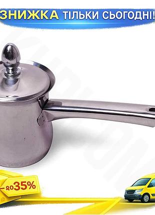 Ku турка kamille из universal fit нержавеющей стали 440мл с крышкой для кофе и чая кофейник металличес uni2l_k