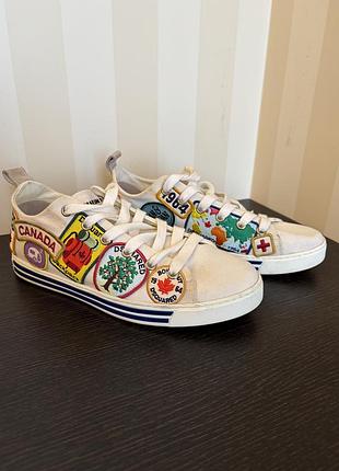 Кеди чоловічі dsquared2 з патчами, розмір 42.5