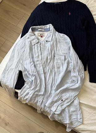 Жіноча сорочка tommy hilfiger блакитна