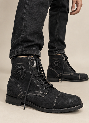 Черевики чоловічі g-star raw 3301 чорні джинсові