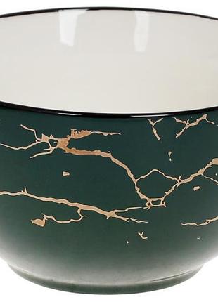 Ku набор 6 пиал universal fit зеленый мрамор 700мл фарфор для сервировки стола посуда для подачи блюд uni2l_k