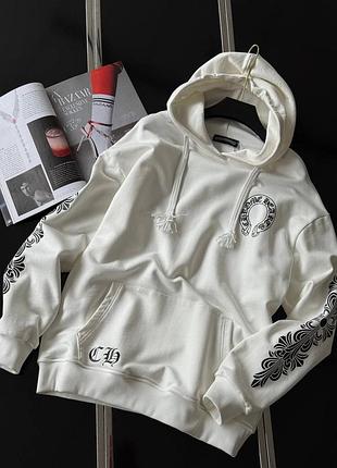 Худі жіноче chrome hearts біле з принтом