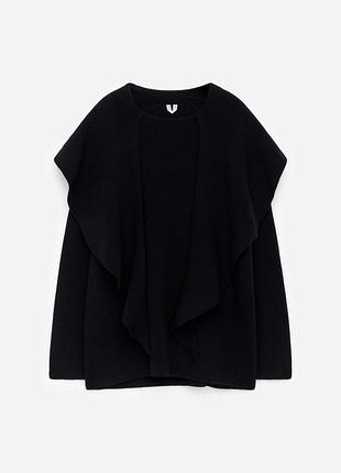 Джемпер arket strickpullover mit drapiertem schal dunkelblau 5