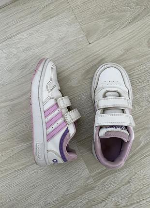 Кеди для дітей adidas білі з рожевим