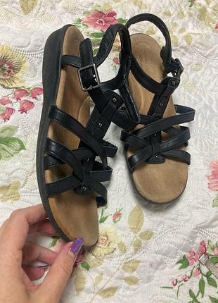 Шкіряні ортопедичні 🌸босоніжки р 38/24,5 clarks кларкс