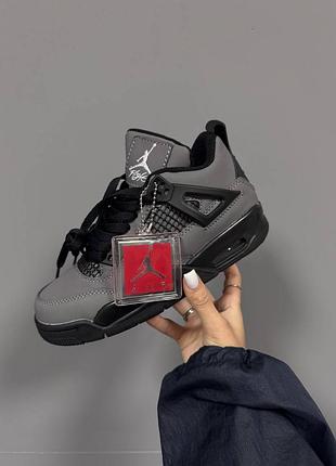 Кросівки nike air jordan retro 4 x cactus jack “grey / black” premium