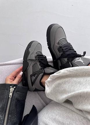Кросівки nike air jordan retro 4 x cactus jack “grey / black” premium