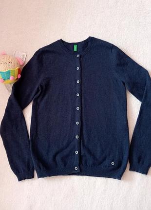 Кардиган для дівчинки benetton синій 140 см