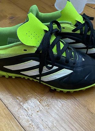 Бутси adidas copa pure 3 league turf чорні, салатові 37 розмір