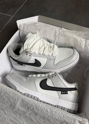 Nike sb dunk low gore-tex grey white 3