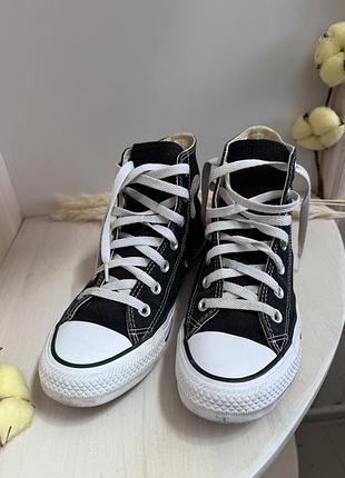 Кеди унісекс converse чорні, розмір 38