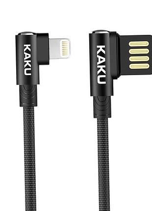 Usb кабель кутовий kaku ksc-028 usb - lightning 1m - black
