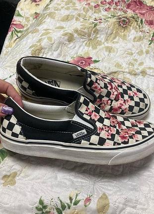 Сліпони кросівки з 🪷сакурою р 40/26 см vans венсы