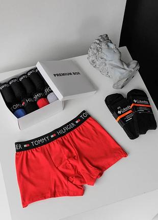 Комплект 4 штуки трусів + 6 пар термо шкарпеток в premium box m