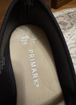 Туфлі для дівчинки primark чорні лакові 33/34 3
