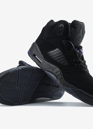 Jordan 5 black dark blue gum