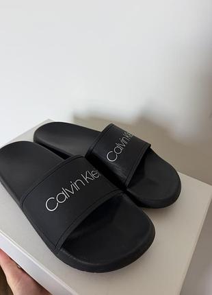 Шльопанці calvin klein чорні