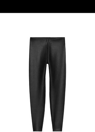 Жіночі лосіни zara чорні шкіряні