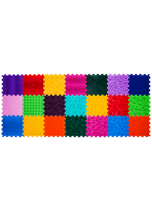 Килимок масажний "мега мікс" 21 елемент 27x28 см 2