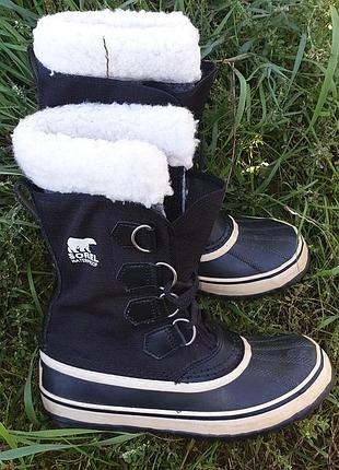 Черевики жіночі sorel waterproof чорні утеплені
