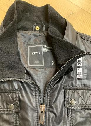Чоловіча комбінована куртка кофта ko's xxl (на l - xl) чорна флісова