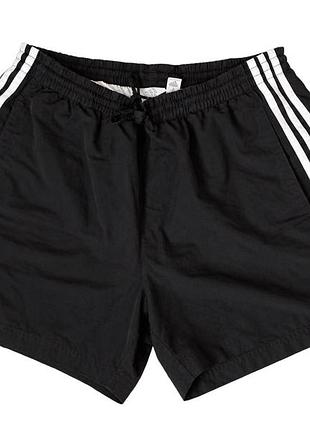 Спортивні шорти чоловічі adidas чорні з білими смужками