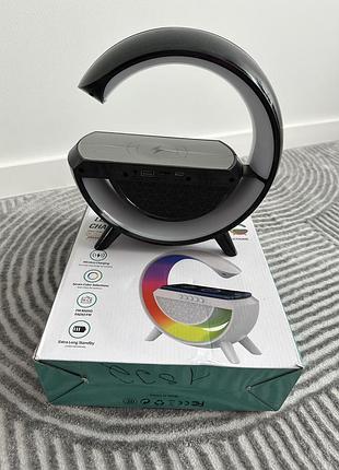 Багатофункціональна смарт-лампа 4 в 1: bluetooth колонка, підсвічування, бездротова зарядка (bt2301)