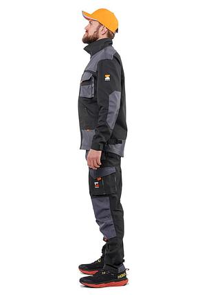 Костюм рабочий защитный steeluz grey мод 26 (спецодежда, куртка рабочая + брюки рабочие) рост 176 см xl
