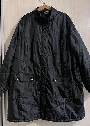 Куртка жіноча тонка подовжена чорна 4xl-5xl