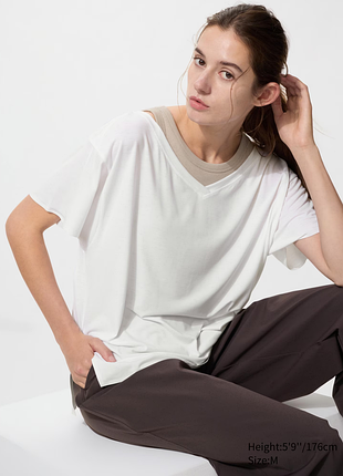 Футболка airism свободного кроя uniqlo