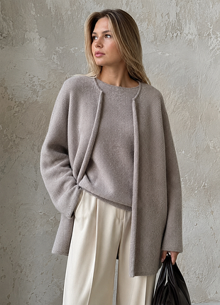 Кашеміровий кардиган масивний pure cashmere nepal 100% кашемір