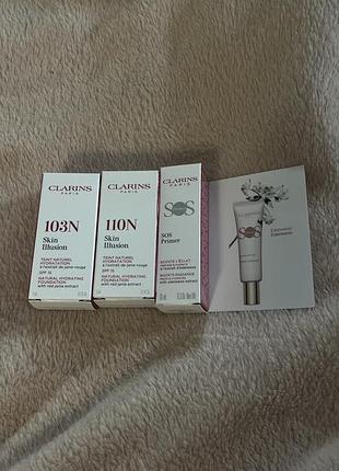 Праймер и тональный крем clarins