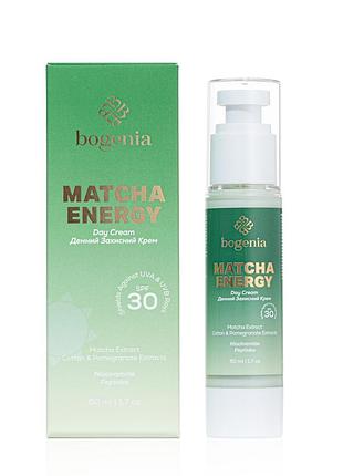 Денний крем з матчею matcha day cream fluid spf 30 bogenia bg459 №001