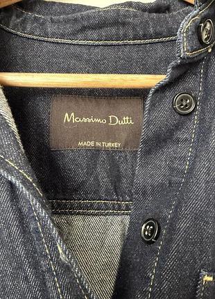 Темно-синя джинсова сорочка massimo dutti 5