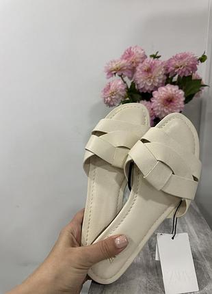 Шльопки шкіряні zara, 1980 грн, 37