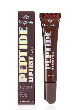 Bg713 пептидний бальзам для губ peptide lip tint salted bogenia 006 coffee